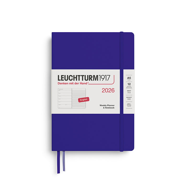 2026 Weekly Planner and Notebook | Ink Blue