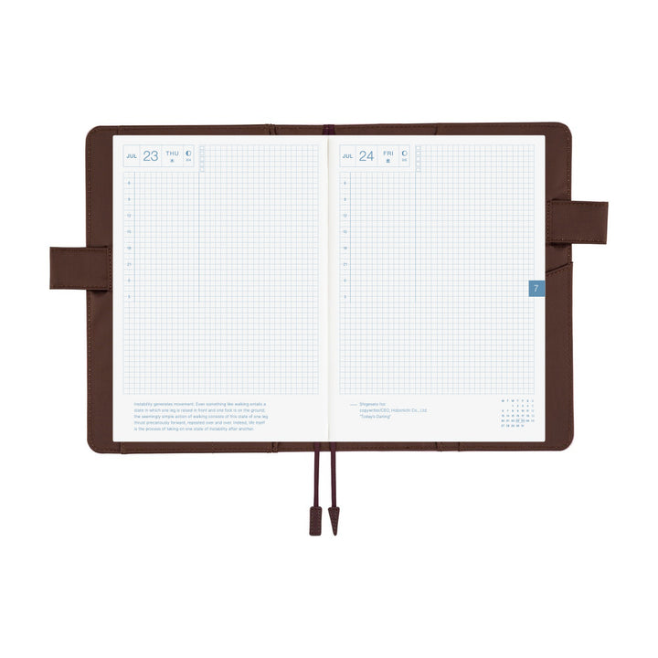 Hobonichi Techo A5 Cousin Cover with Planner | Colors: Sweet Cacao | English Mon Start