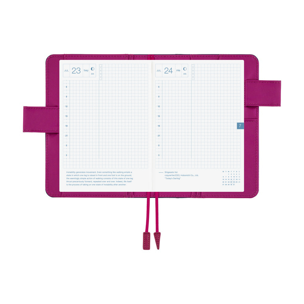 Hobonichi Techo A6 Original Cover with Planner | Colors: Mystic Berry | English Mon Start