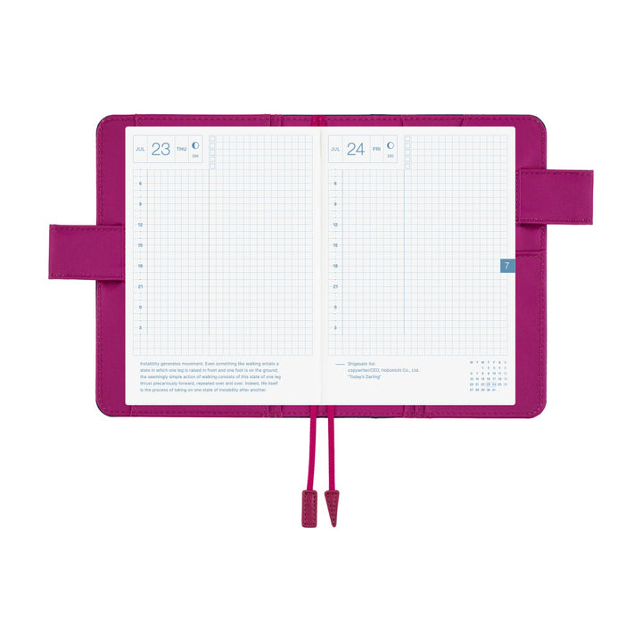 Hobonichi Techo A6 Original Cover with Planner | Colors: Mystic Berry | English Mon Start