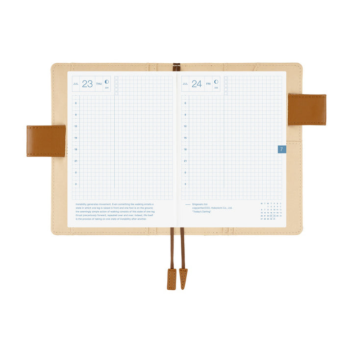 Hobonichi Techo A6 Original Cover with Planner | Shirt Fabric: Foggy Plaid | English Mon Start