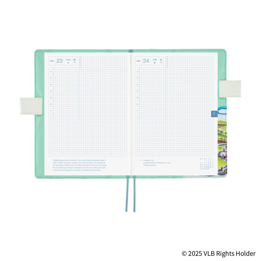 Hobonichi Techo A5 Cousin Cover with Planner | Virginia Lee Burton: The Little House | English Mon Start