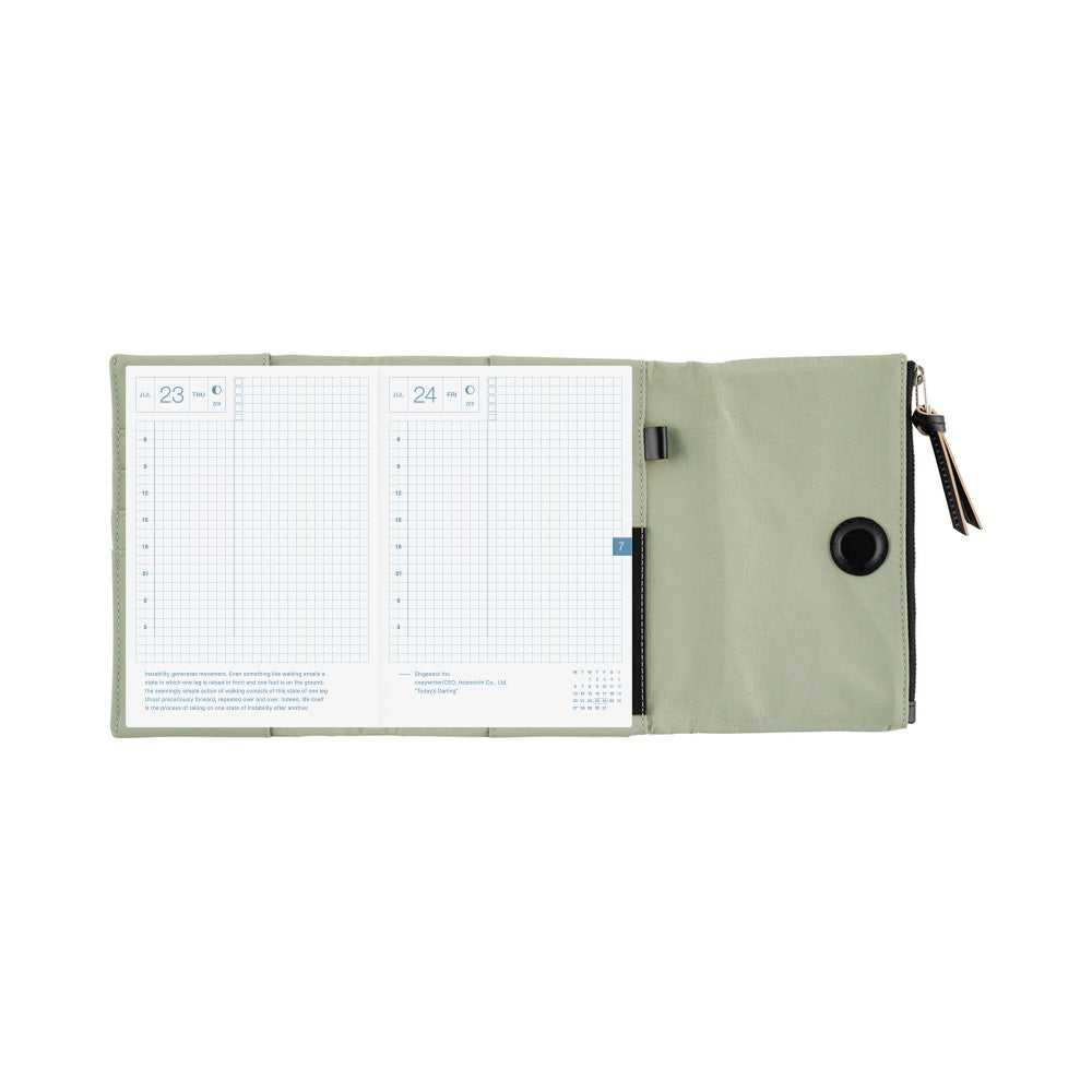 Hobonichi Techo A6 Original Cover with Planner | Tragen: Oakmoss | English Mon Start