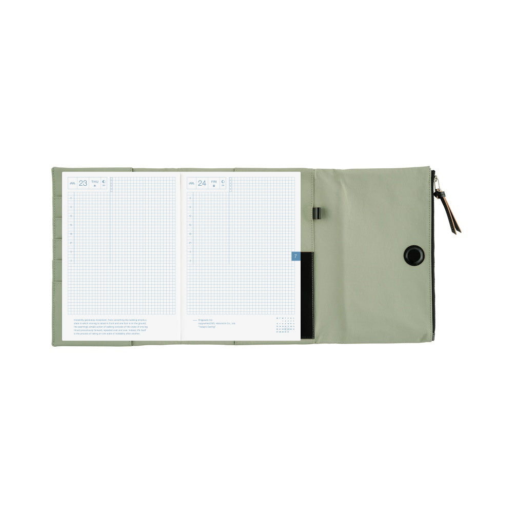 Hobonichi Techo A5 Cousin Cover with Planner | Tragen: Oakmoss | English Mon Start