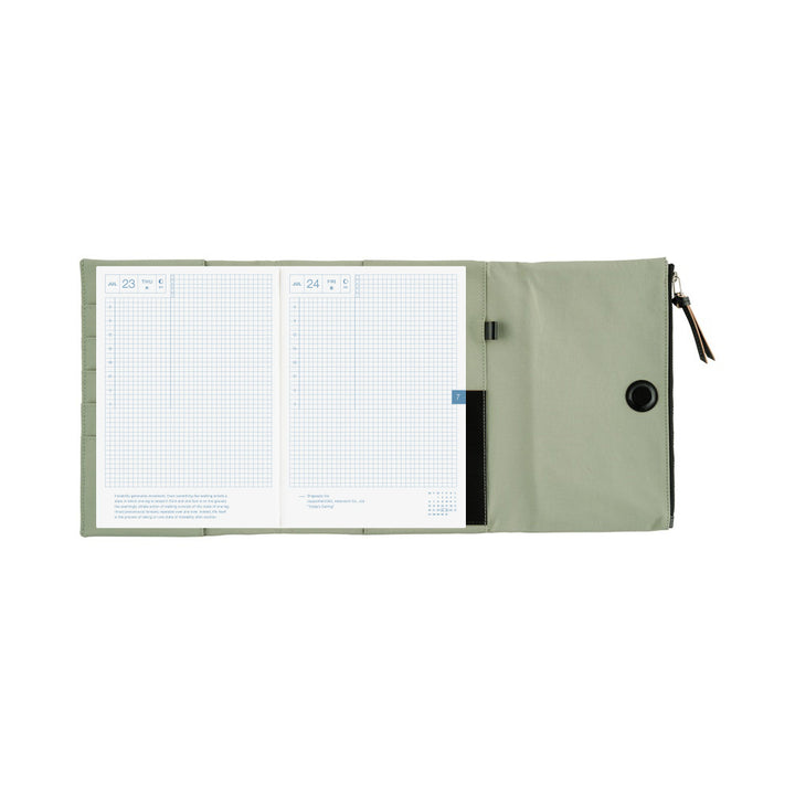 Hobonichi Techo A5 Cousin Cover with Planner | Tragen: Oakmoss | English Mon Start