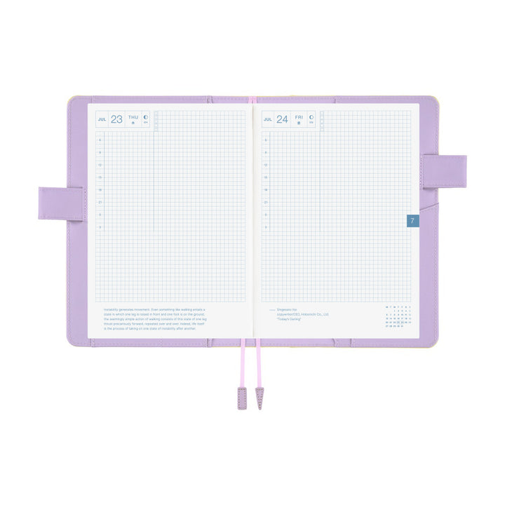 Hobonichi Techo A5 Cousin Cover with Planner | Colors: Honey Lilac | English Mon Start