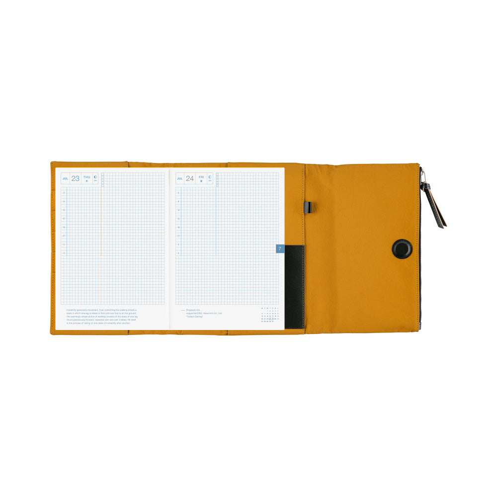 Hobonichi Techo A5 Cousin Cover with Planner | Tragen: Mustard | English Mon Start
