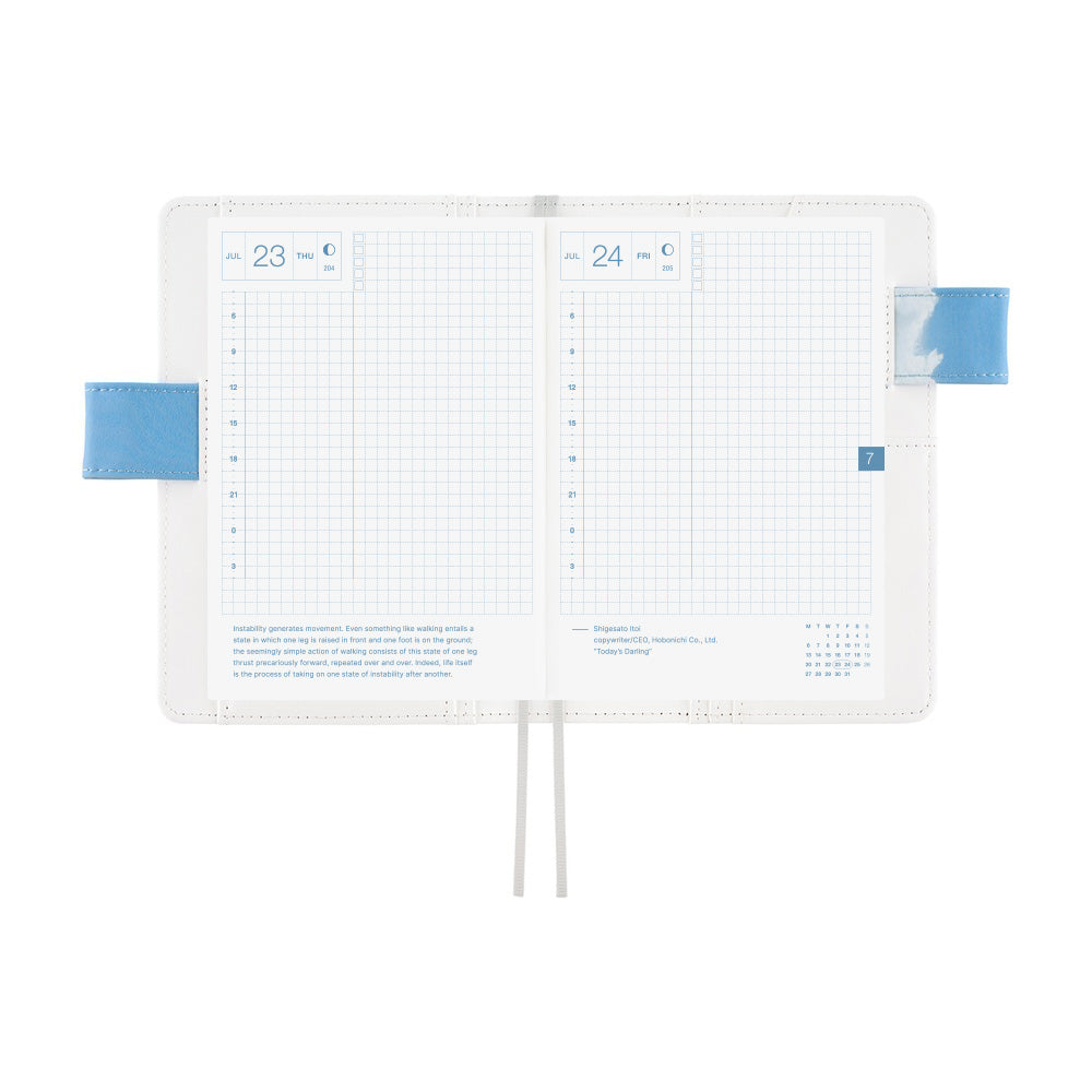 Hobonichi Techo A6 Original Cover with Planner | Kyohei Sakaguchi: Field Sky | English Mon Start