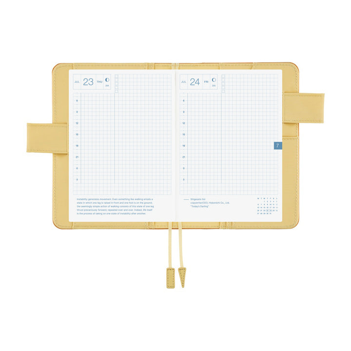 Hobonichi Techo A6 Original Cover with Planner | Colors: Butterscotch | English Mon Start