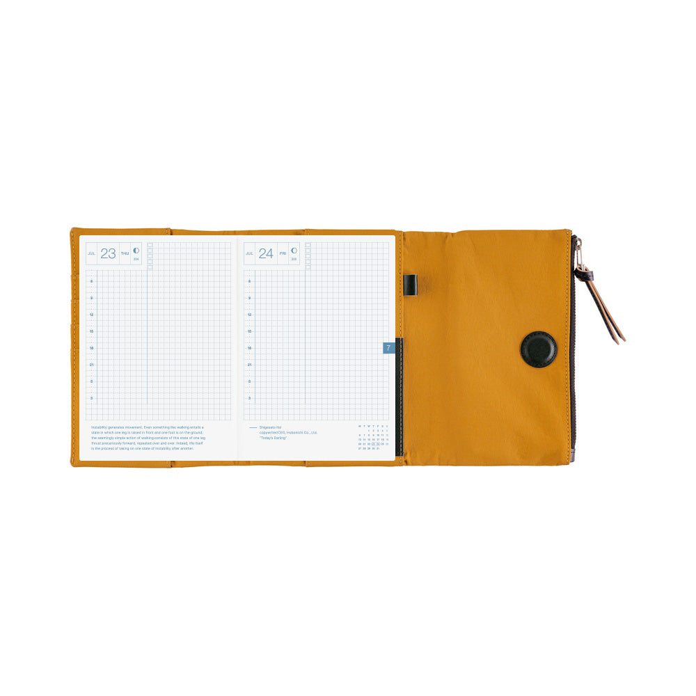Hobonichi Techo A6 Original Cover with Planner | Tragen: Mustard | English Mon Start
