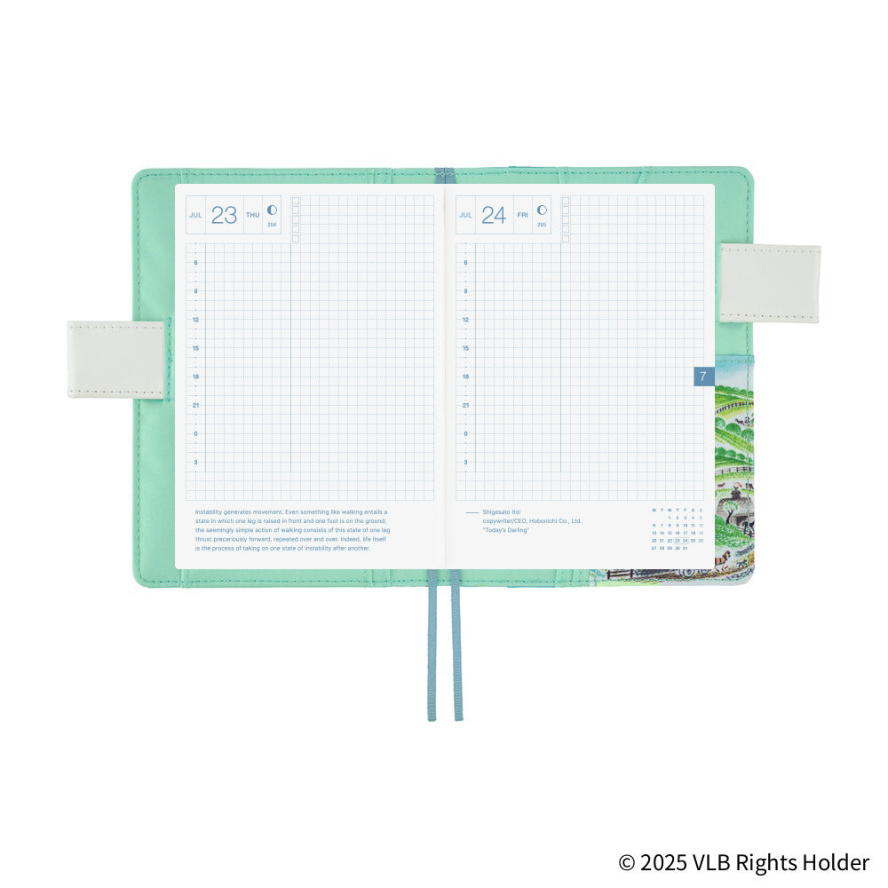 Hobonichi Techo A6 Original Cover with Planner | Virginia Lee Burton: The Little House | English Mon Start