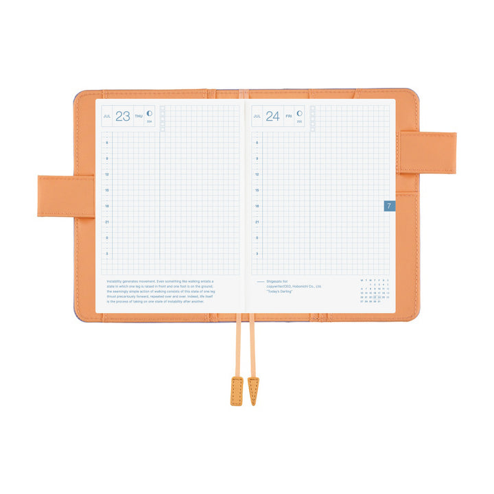 Hobonichi Techo A6 Original Cover with Planner | Colors: Powder Blue Shell | English Mon Start