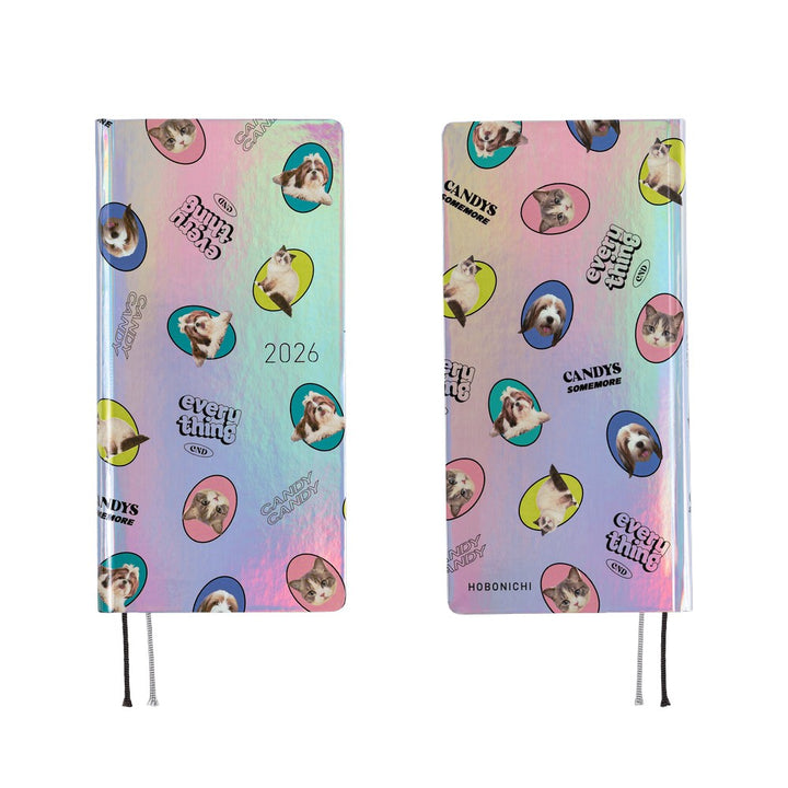Hobonichi Techo 2026 Weeks Planner | Candy Stripper: Random Dog & Cat (Aurora) | English