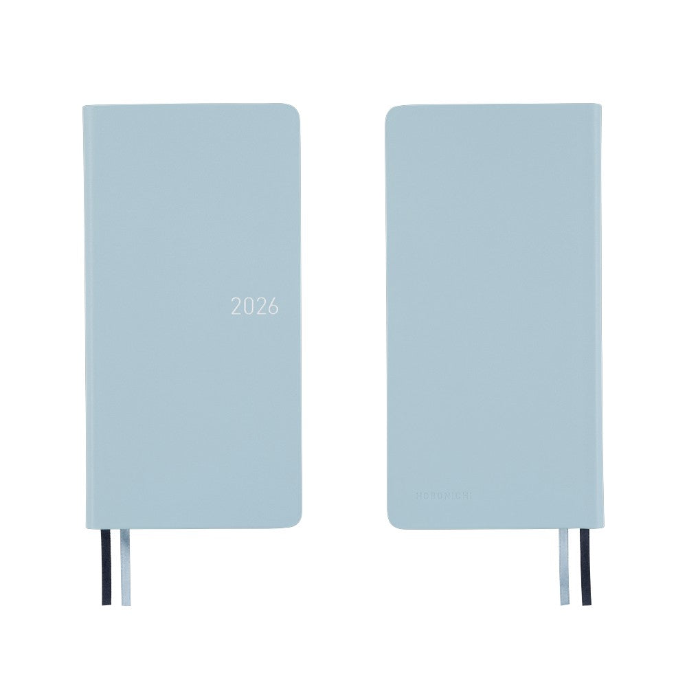 Hobonichi Techo 2026 Weeks Planner | Leather: Snow Blue | English