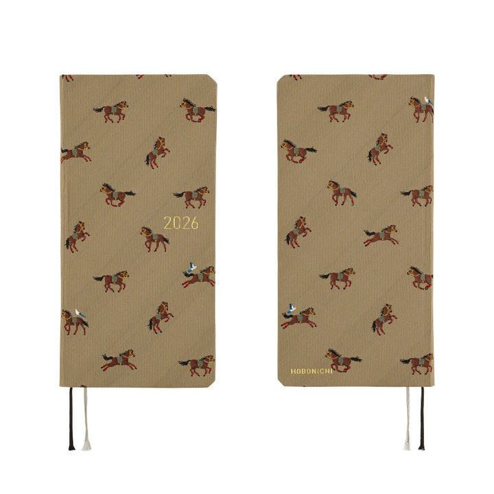 Hobonichi Techo 2026 APRIL Starts Week Planner | Bow & Tie: Galloping Horses | Japanese