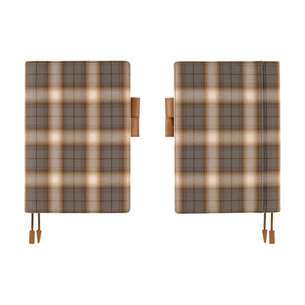 Hobonichi Techo A5 Cousin Cover with Planner | Shirt Fabric: Foggy Plaid | English Mon Start