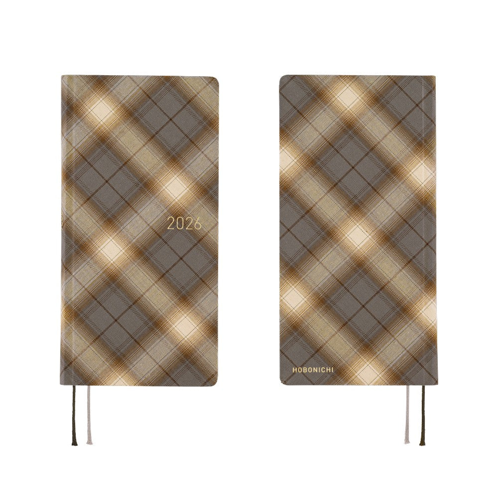 Hobonichi Techo 2026 Weeks Planner | Shirt Fabric: Foggy Plaid | English