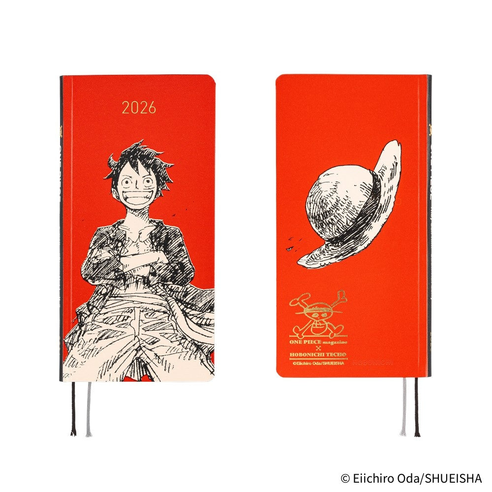 Hobonichi Techo 2026 APRIL Start Weeks Planner | ONE PIECE magazine: Straw Hat Luffy (Red) | Japanese