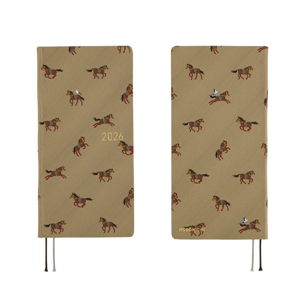Hobonichi Techo 2026 Weeks MEGA Planner | Bow & Tie: Galloping Horses | English