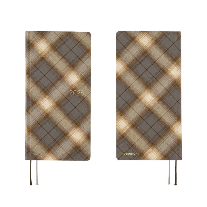 Hobonichi Techo 2026 APRIL Start Weeks Planner | Shirt Fabric: Foggy Plaid | Japanese