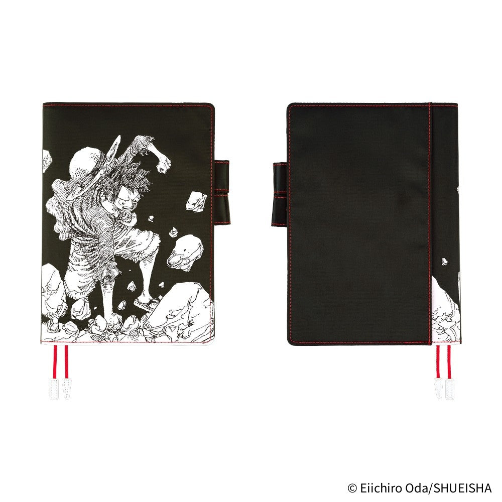 Hobonichi Techo A5 Cousin Cover with Planner | ONE PIECE magazine: Straw Hat Luffy (Black) | English Mon Start