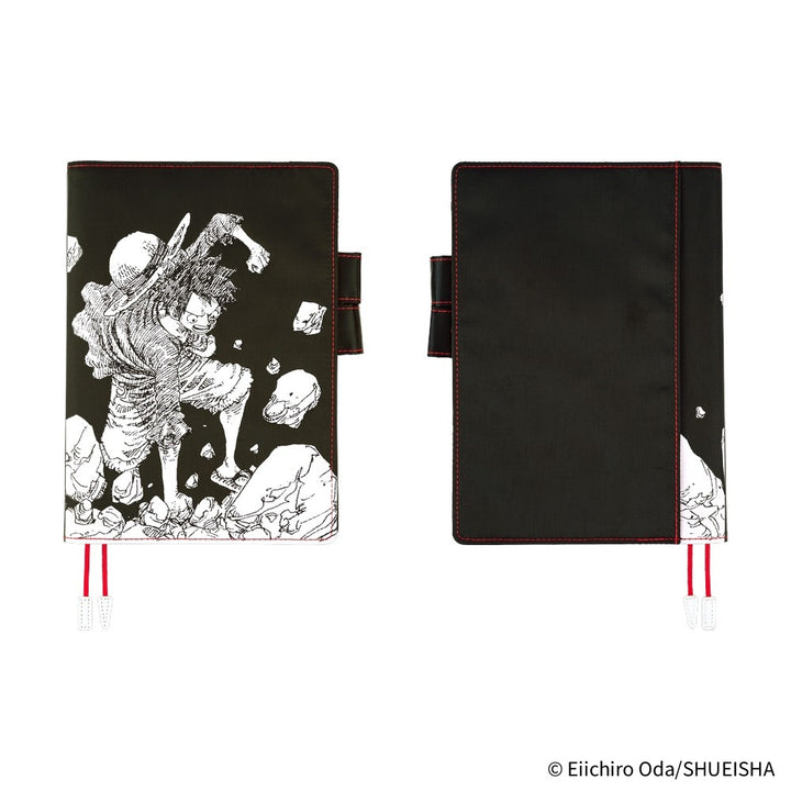 Hobonichi Techo A5 Cousin Cover with Planner | ONE PIECE magazine: Straw Hat Luffy (Black) | English Mon Start