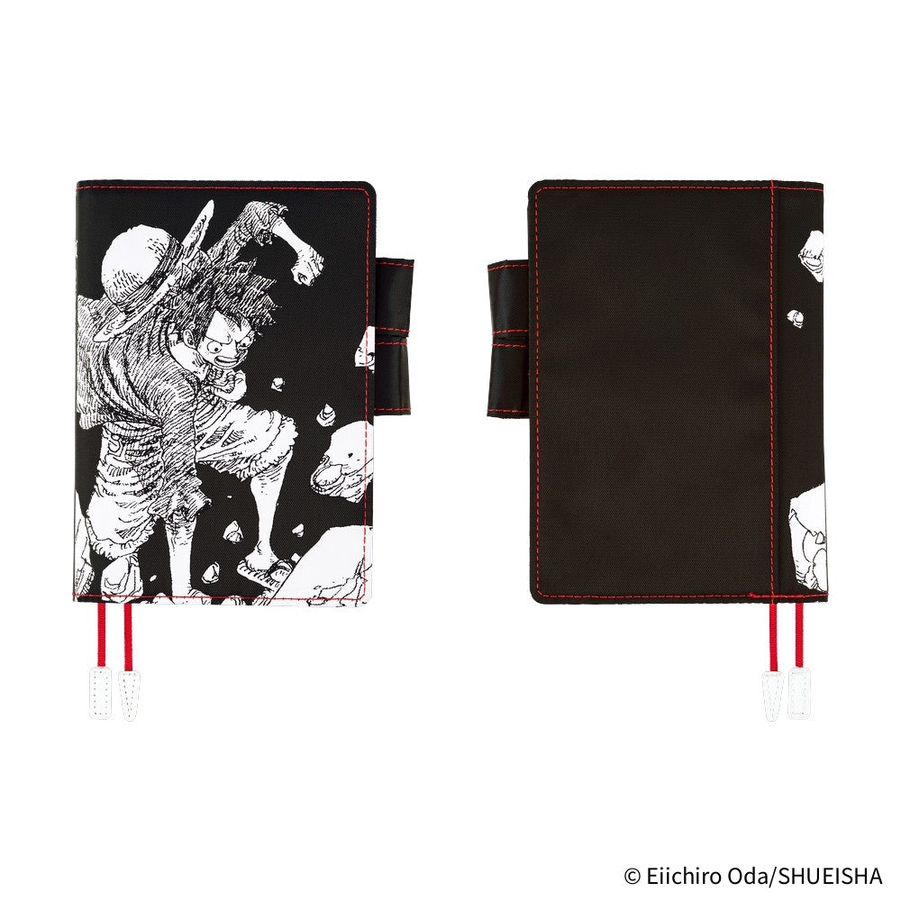 Hobonichi Techo A6 Original Cover with Planner | ONE PIECE magazine: Straw Hat Luffy (Black) | English Mon Start