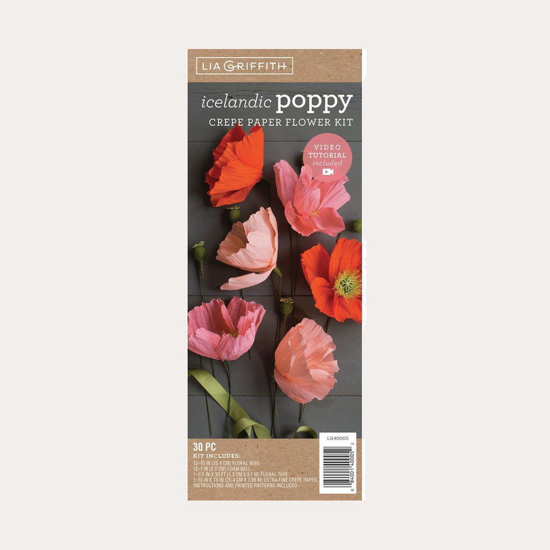 Poppy | Crepe Paper Flower Kit