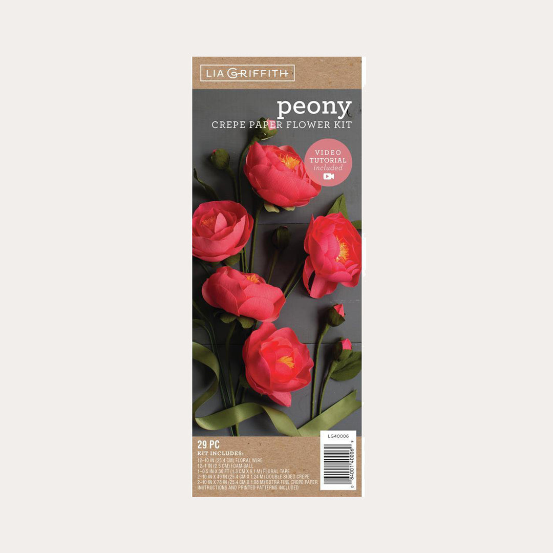 Peony | Crepe Paper Flower Kit