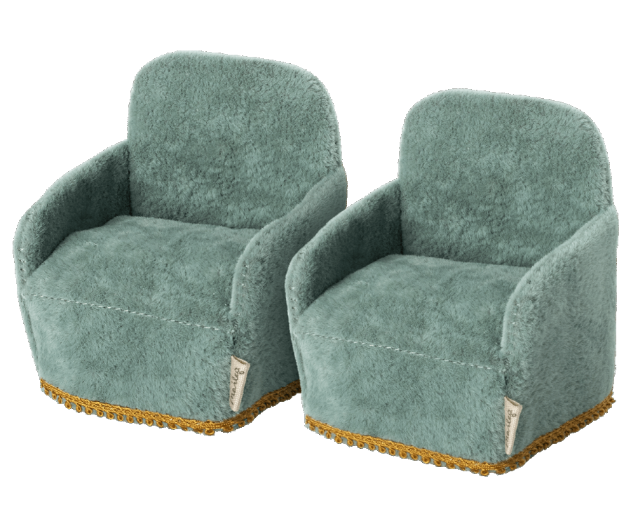 Miniature Chairs | Mouse | Teal | Set of 2*