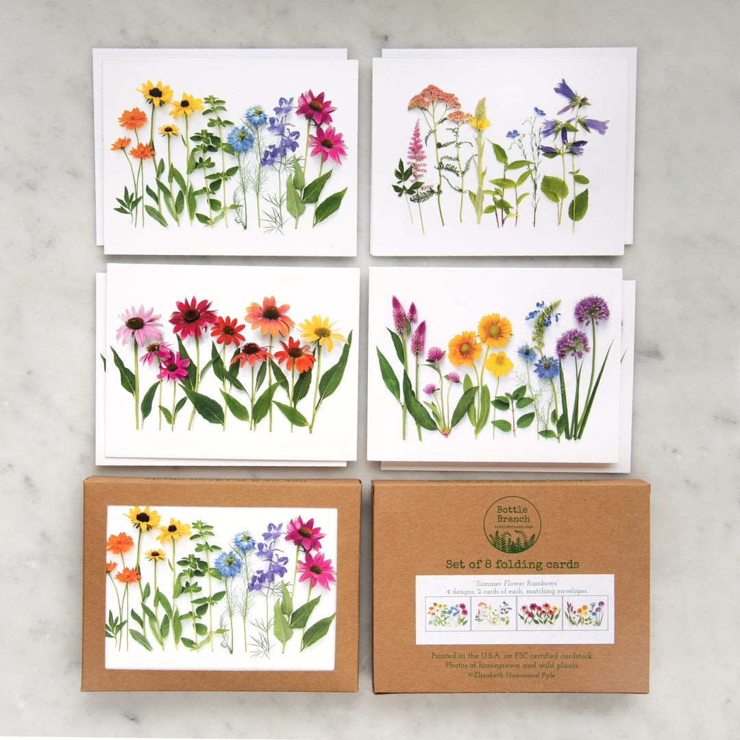 Summer Flower Rainbows | Assorted 8 Card Set