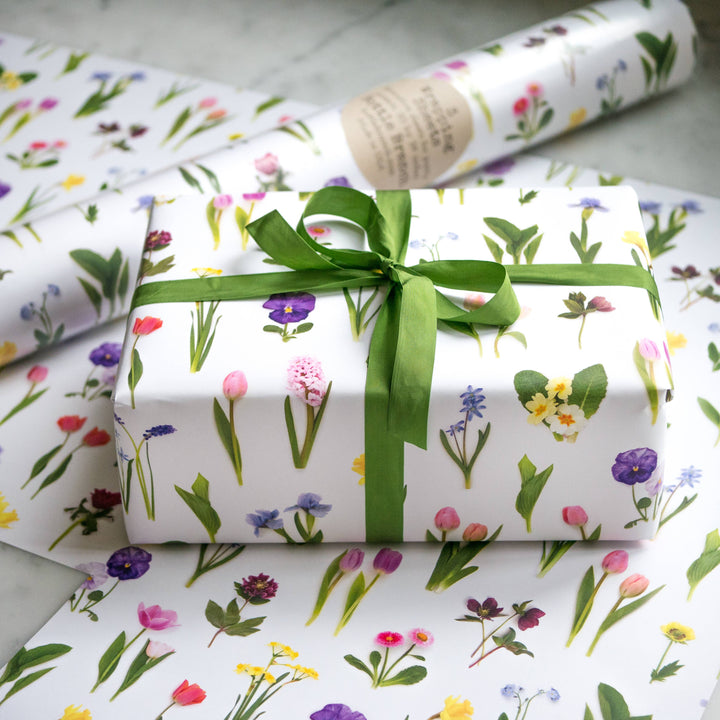 Rainbow of Spring Flowers | Gift Wrap