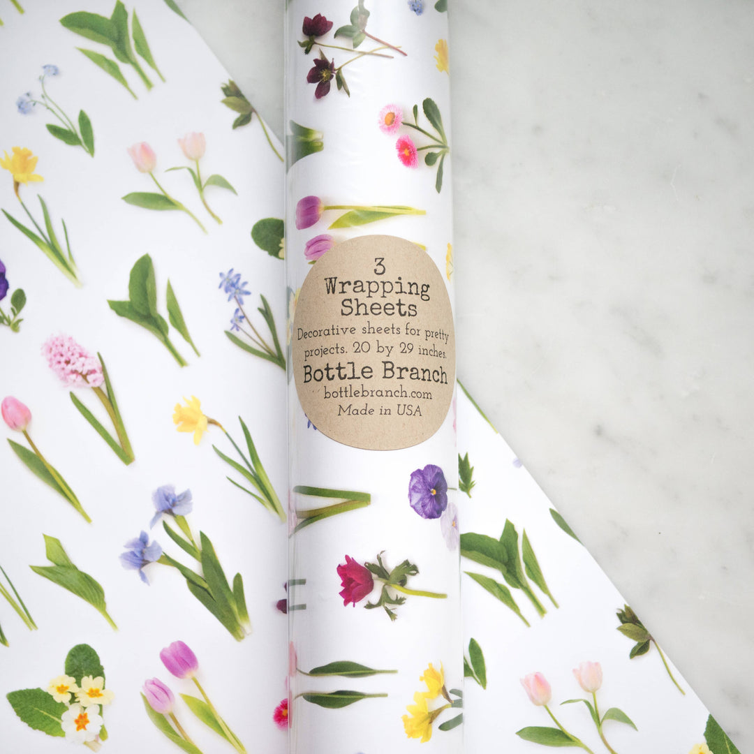 Rainbow of Spring Flowers | Gift Wrap