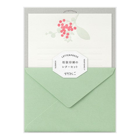 Letterpress Letter Set | Bouquet Red