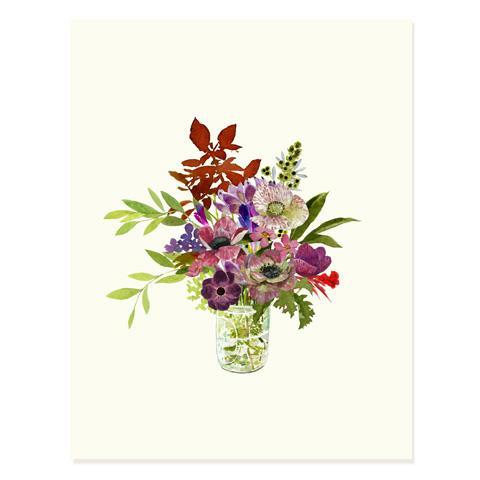 Plum Bouquets | Assorted 8 Card Set