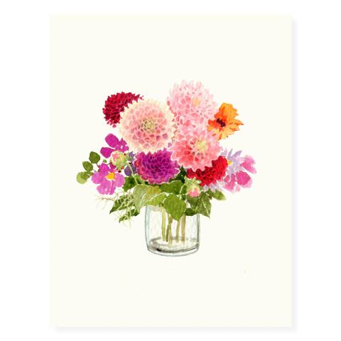 Plum Bouquets | Assorted 8 Card Set