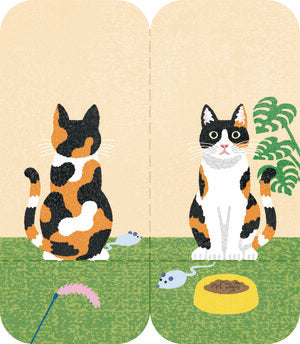 Calico Cat Standing Sticky Note | Medium