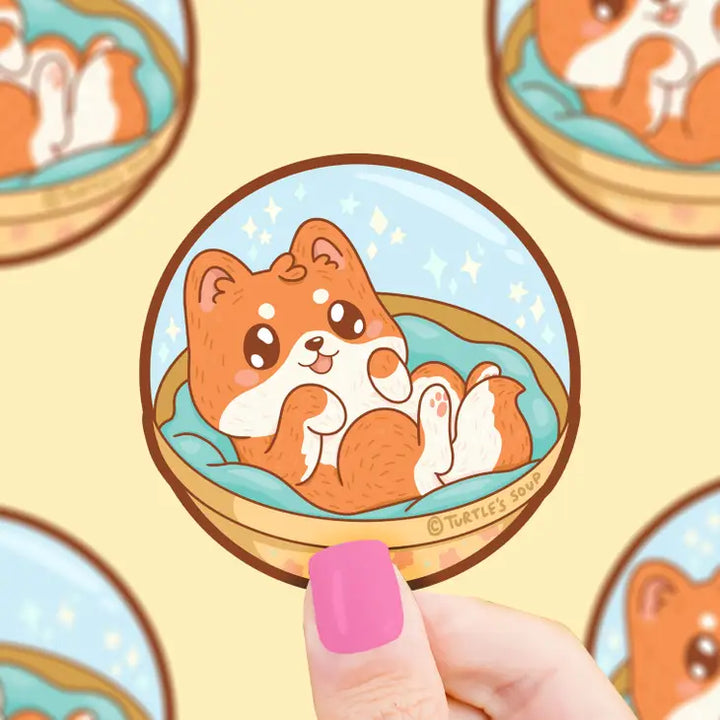 Shiba Puppy Capsule | Vinyl Sticker