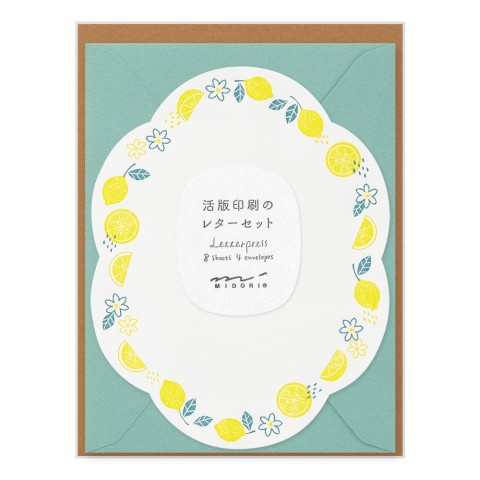 Letterpress Letter Set | Die-Cut Lemon