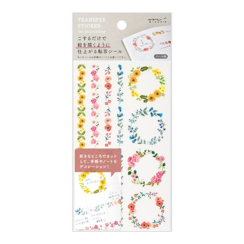 Floral Wreath Transfer Stickers