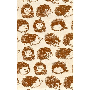 Brown Hedgehog Hand Stitched Notebook
