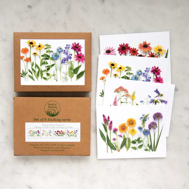 Summer Flower Rainbows | Assorted 8 Card Set
