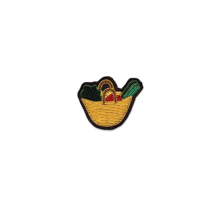 Basket Hand-Embroidered Pin *