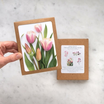 Pink Flowers of Spring | Assorted 8 Card Set