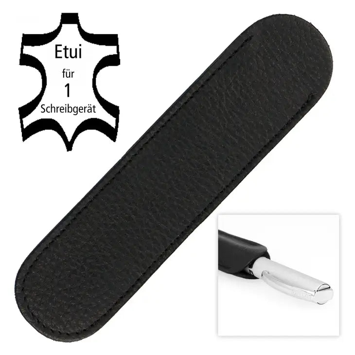 Black Leather Pen Slip Case