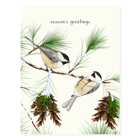 Chickadees Holiday Card