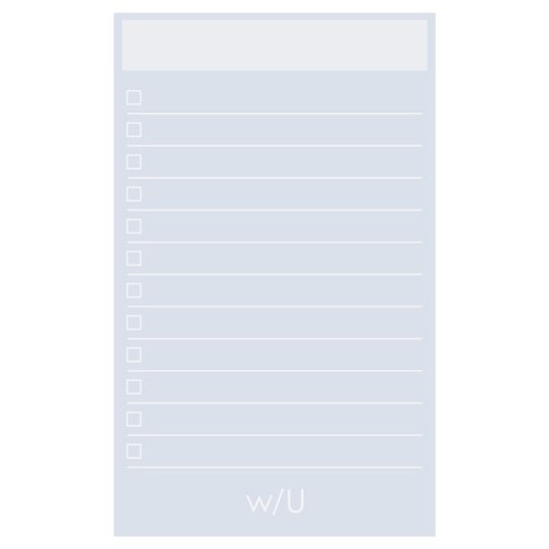 W/U Slim Sticky Note | Checklist *
