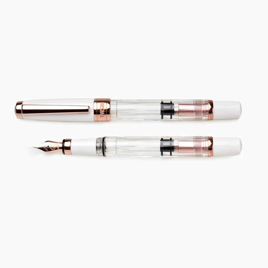 Diamond 580 Fountain Pen | White Rose Gold II