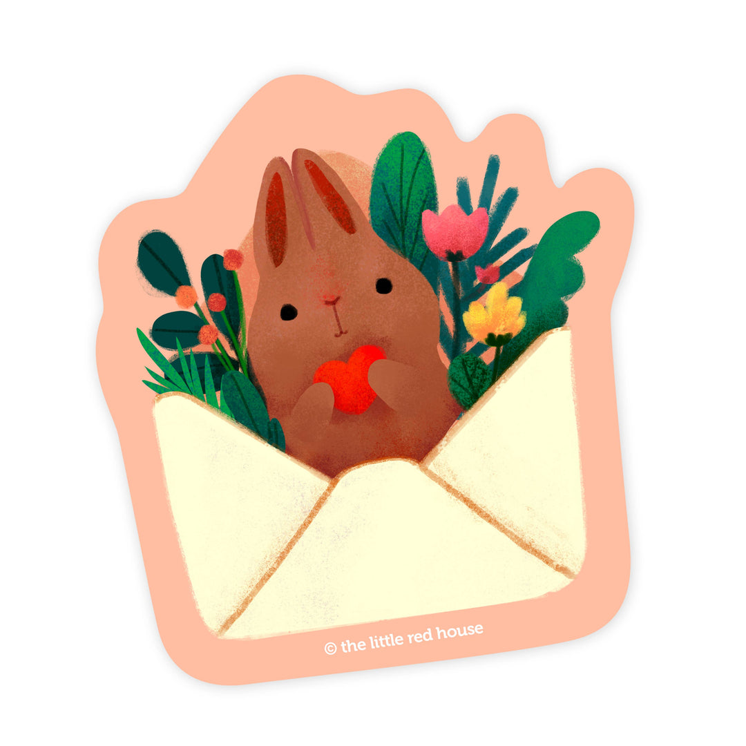 Brown Bunny Mail | Vinyl Sticker