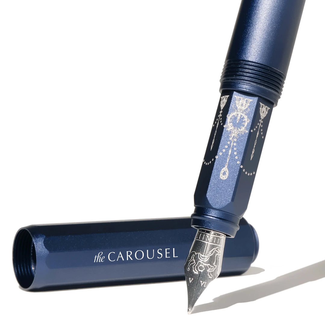 Glistening Glass Carousel Aluminum Fountain Pen | Limited Edition
